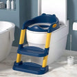 Réducteur de Toilette Pliable avec Échelle 18M+ - Bleu & Jaune