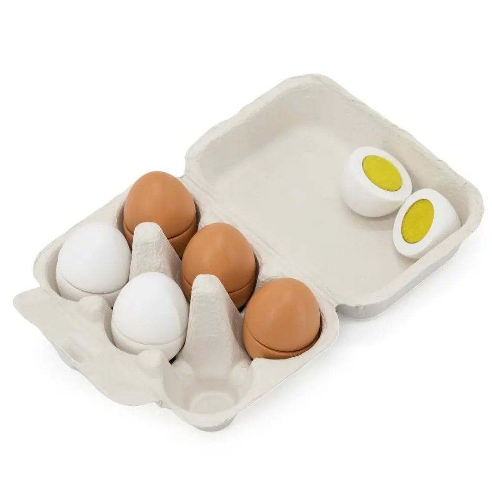 Viga Toys Boîte de 6 Oeufs en Bois - 3A+