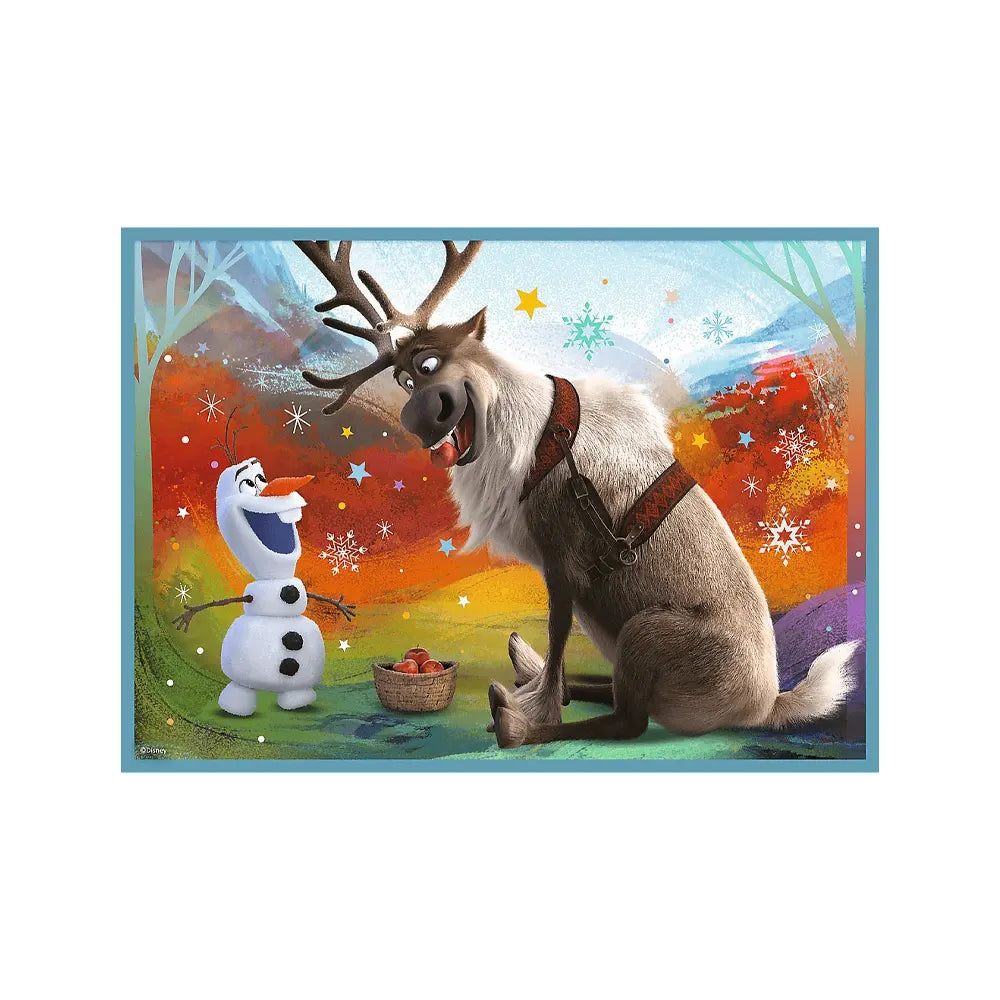 Trefl Puzzle 4en1 Le Monde Merveilleux de Frozen – 3A+