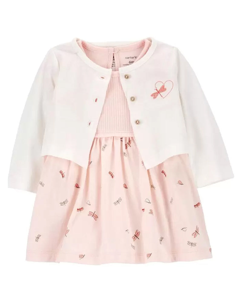 Carter's Baby 2-Piece Cardigan and Dress Set - Pink