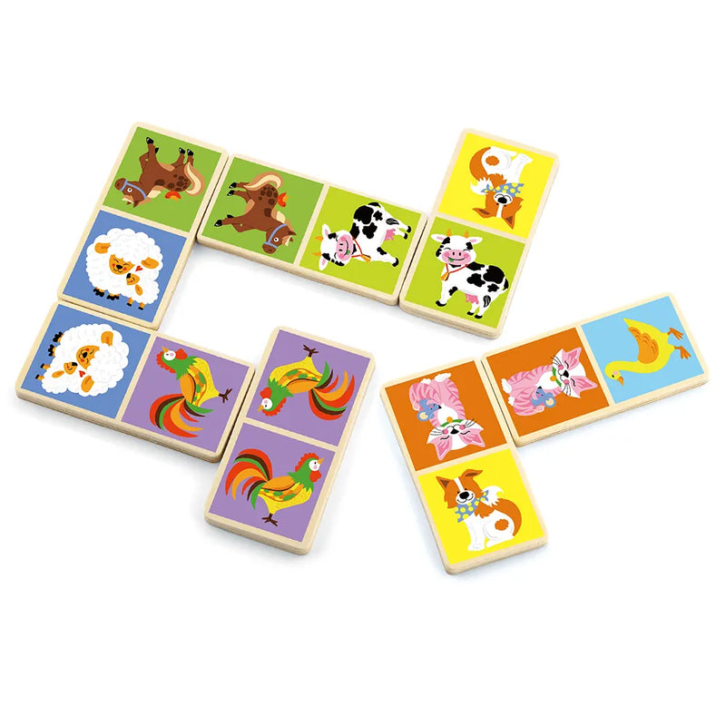 Viga Toys Wooden Animal Dominoes - 3Y+