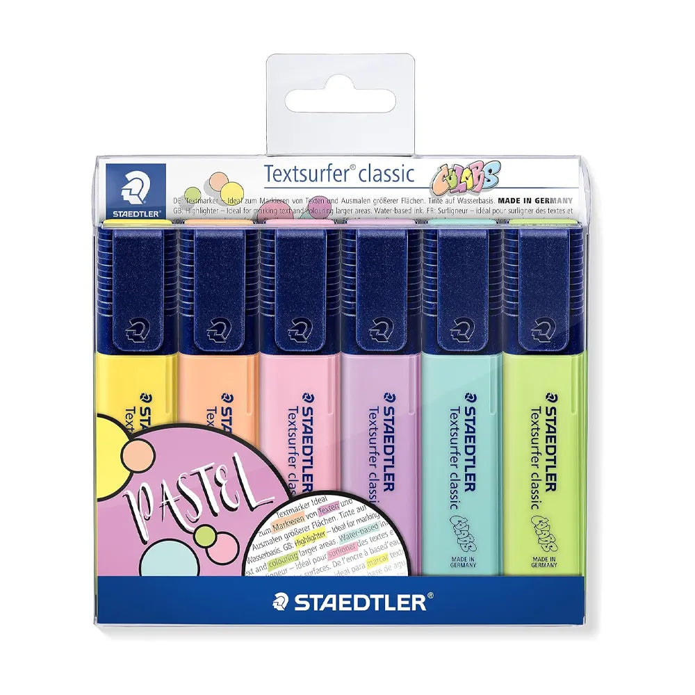 Staedtler 364 CWP6 Lote de 6 Resaltadores Textsurfer Classic Pastel