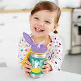 Skip Hop Gourde avec Paille en Acier Inoxydable 350ml - Licorne