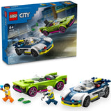 Lego Police Car and Muscle Car Chase 6A+
