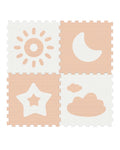 Sunta Tapis Puzzle Classic Météo - Beige & Blanc