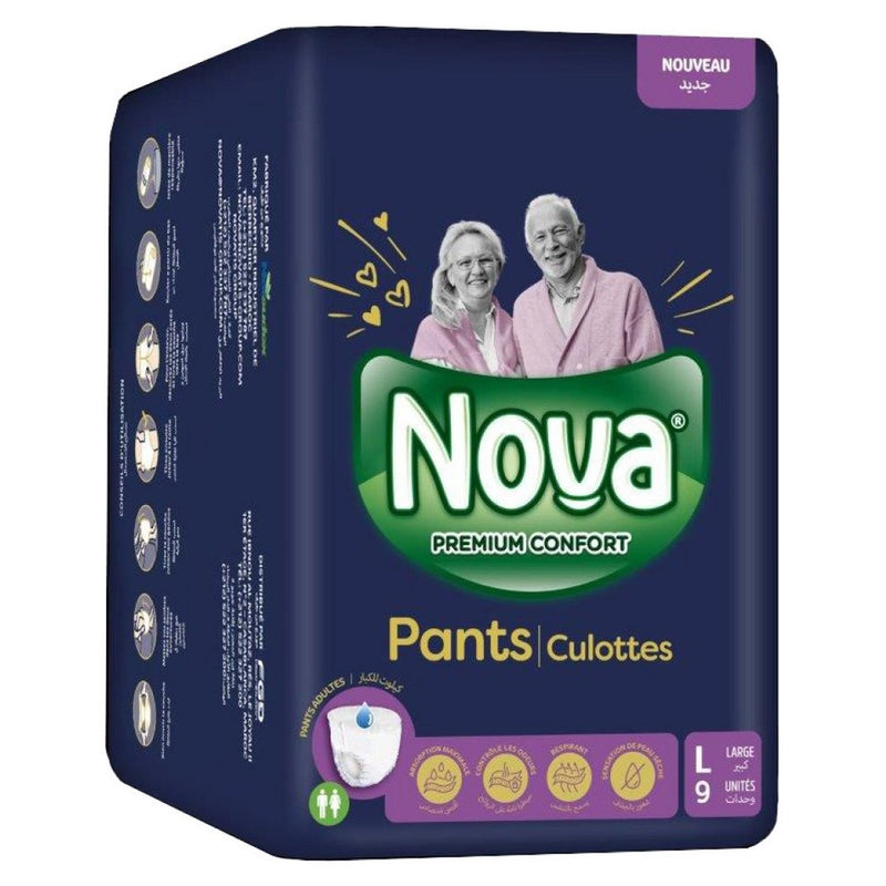 Pañales para adultos grandes Nova - 9 piezas