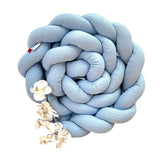 Bambidou Tour de Lit tressé 3 Mètres - Bleu
