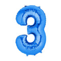 Blue Foil Number 3 Balloon – 36cm