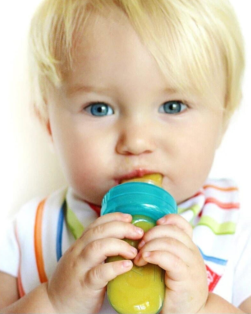 Nûby Grignoteur Nibber pour Fruits & Légumes & Biscuits En Silicone 6M+ - Vert