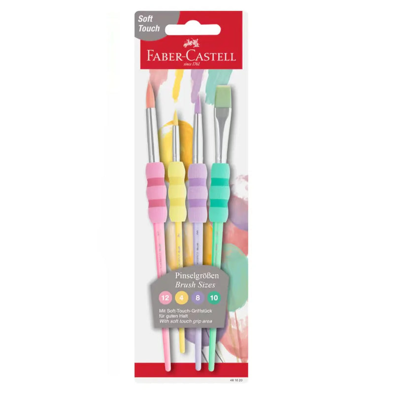 Faber-Castell Juego de 4 pinceles pastel Soft Touch