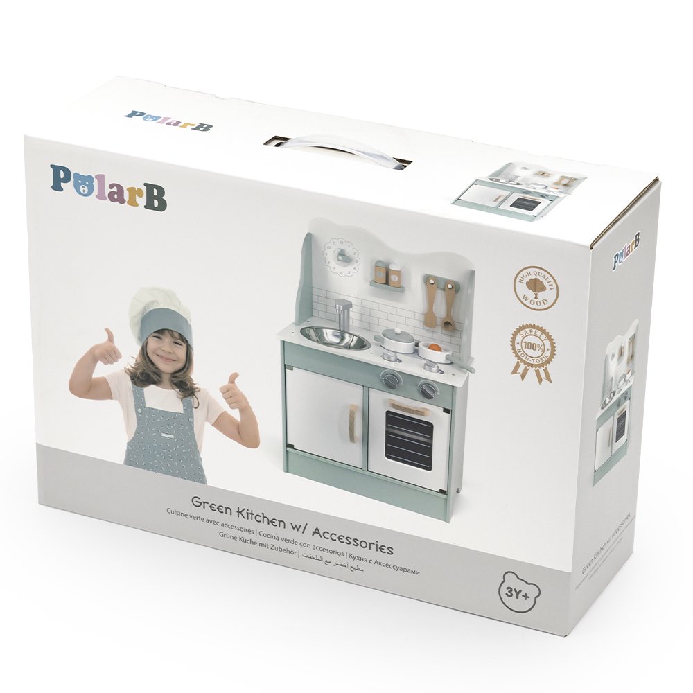 PolarB Cuisine avec Ustensiles 3A+ - Vert Pastel