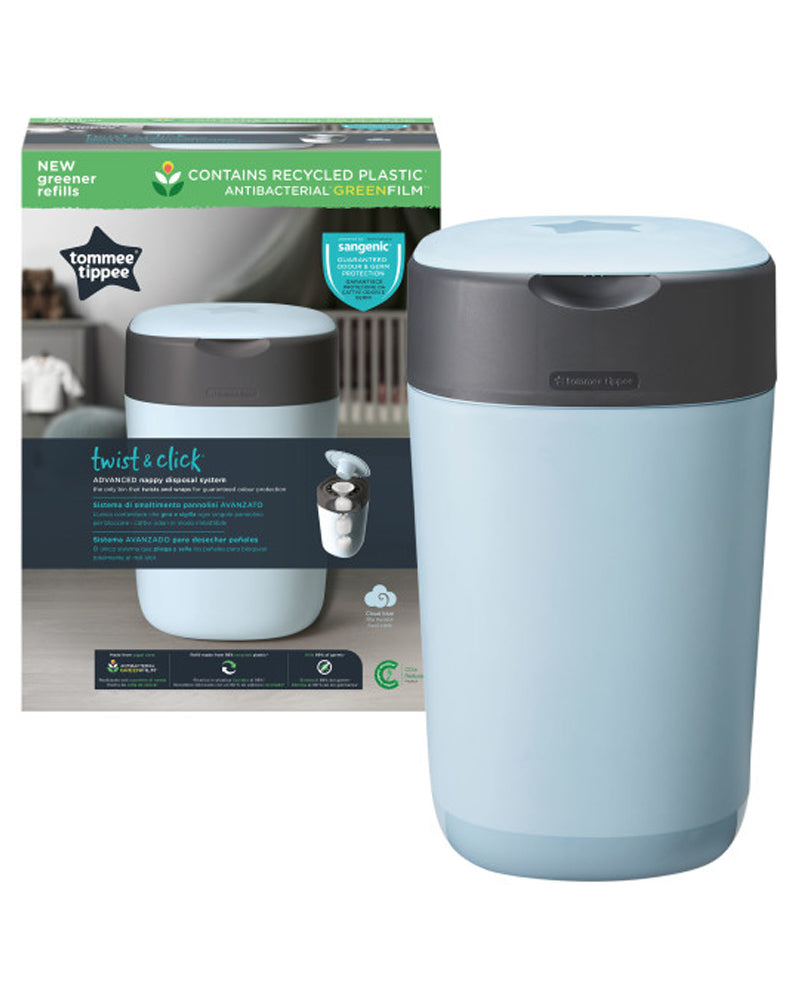 Poubelle à couches Anti-Odeur Twist & Click Tommee Tippee - Bleu