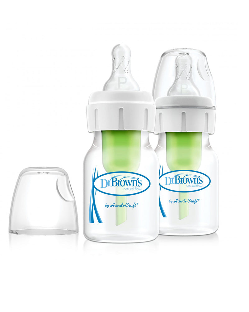 Dr. Brown's Pack of 2 Narrow Anti-Colic Bottles with Preemie Teat - 60ml