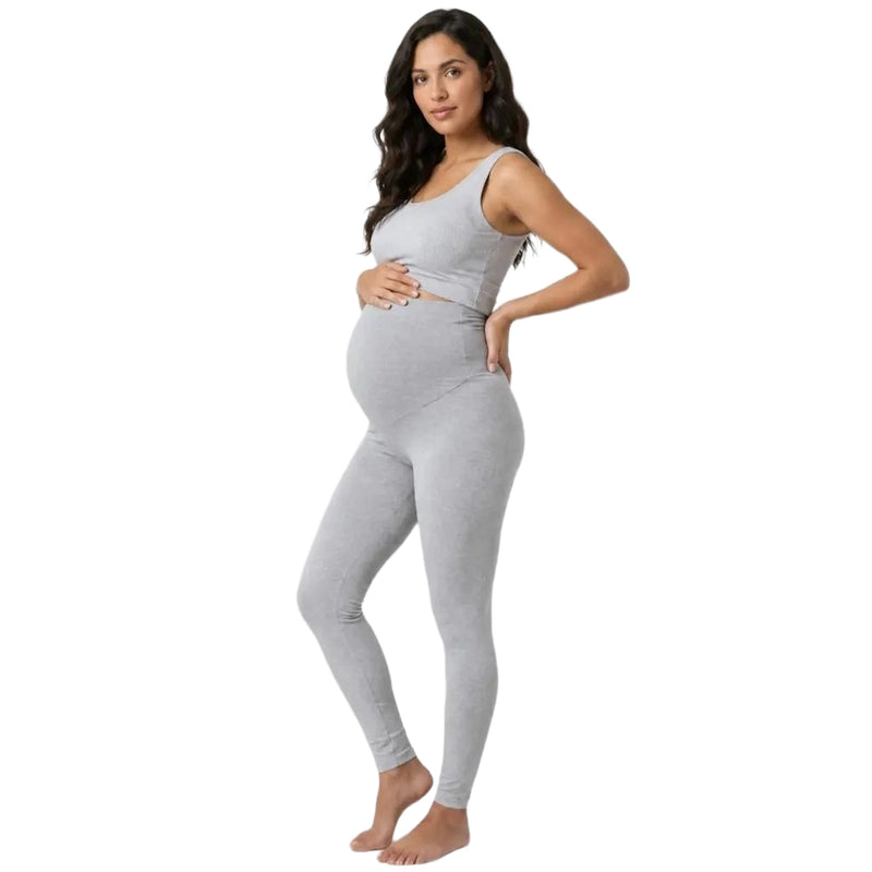 Neuf Mois Legging de Maternité Premium - Gris