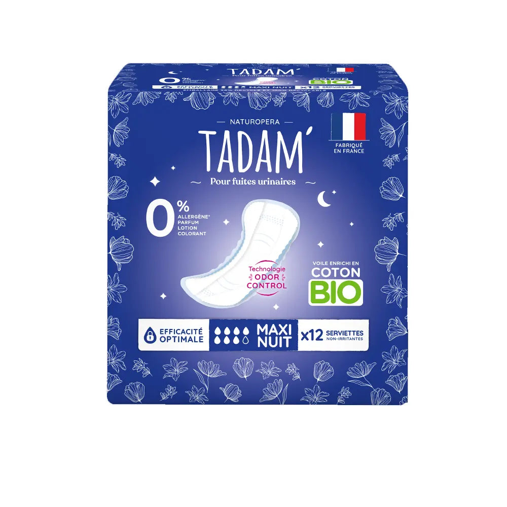 Tadam’ Serviettes Fuites Urinaires Maxi Night X 12