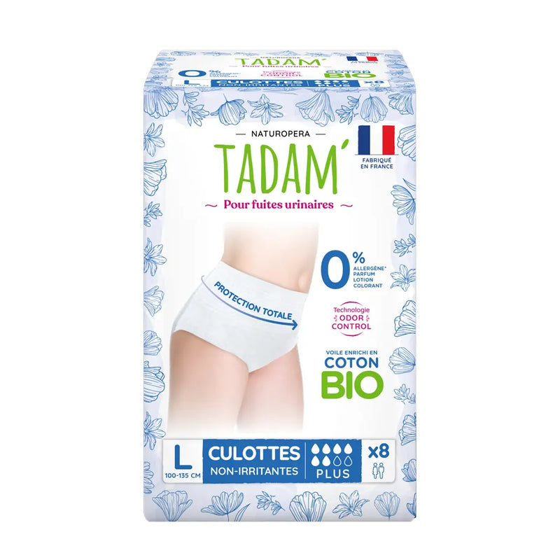 Tadam’ Plus Urinary Leakage Panties Size L - 8 Units