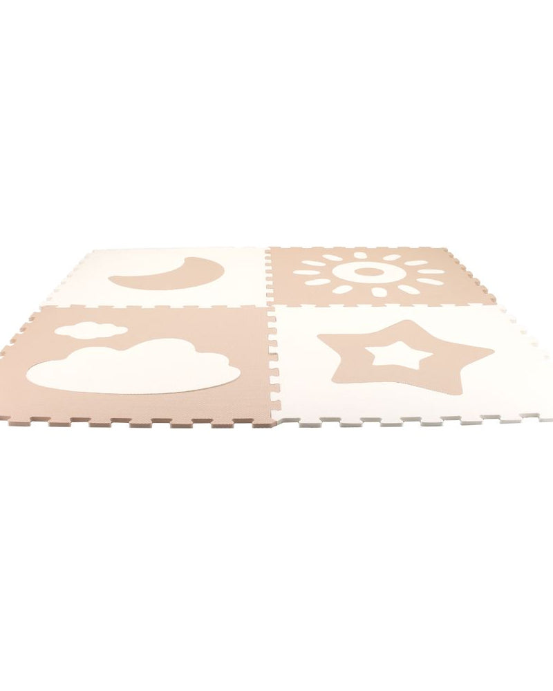 Sunta Tapis Puzzle Classic Météo 4 Pièces 10M+ - Beige & Blanc