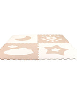Sunta Tapis Puzzle Classic Météo 4 Pièces 10M+ - Beige & Blanc