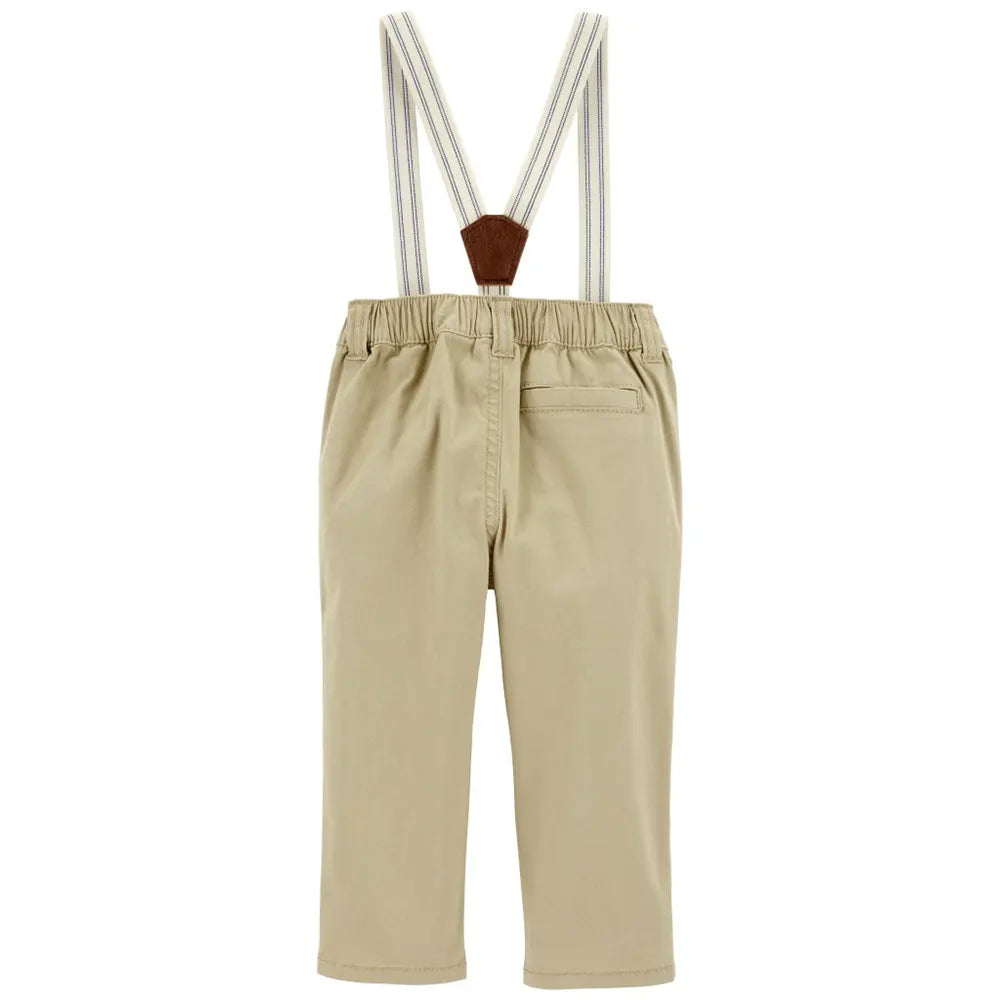 Pantalon à Bretelles en Sergé Bébé Garçon OshKosh - Kaki