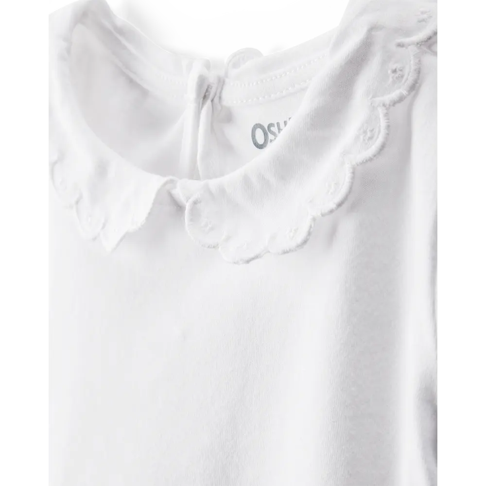 Body à col festonné bébé fille - OshKosh Blanc