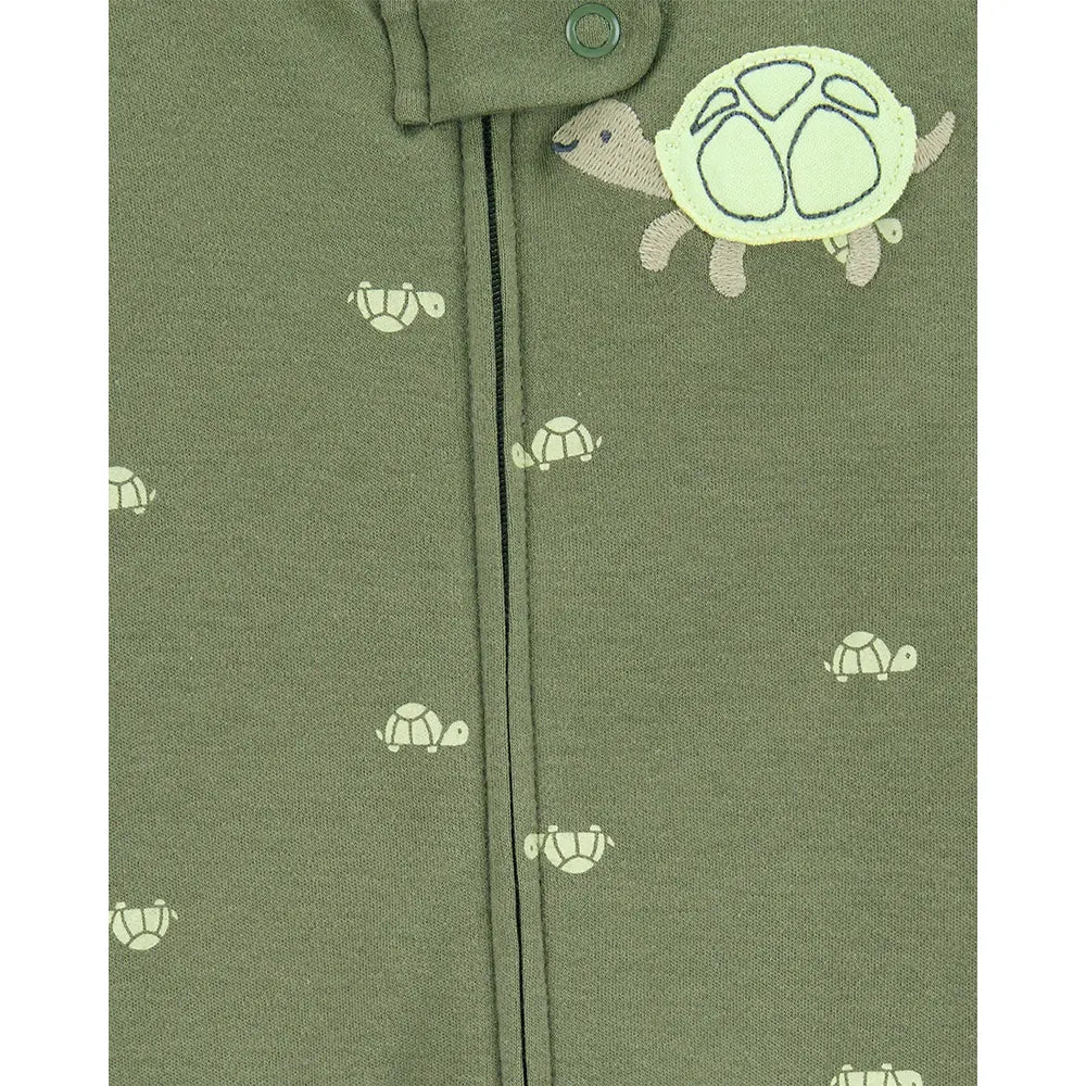 Carter's Baby Boy Zip-Up Sleeper - Green Turtle