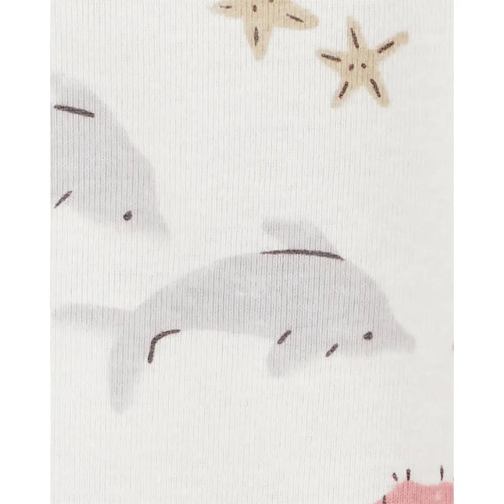 Lot de 5 Bodies Bébé Fille Carter's - Hippocampe