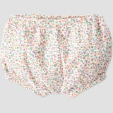 Ensemble fleuri en coton bio côtelé bébé fille