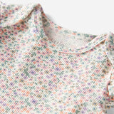 Ensemble fleuri en coton bio côtelé bébé fille