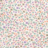 Ensemble fleuri en coton bio côtelé bébé fille