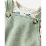 Ensemble salopette courte en coton bio bébé