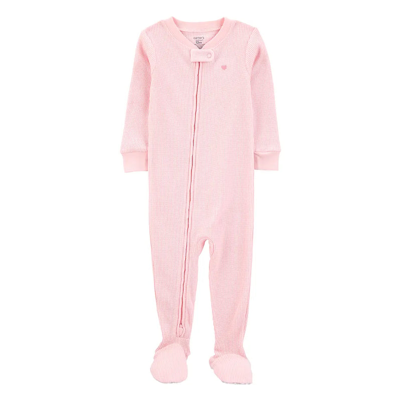 Grenouillère Gaufré Bébé Fille Carter's - Cœur Rose