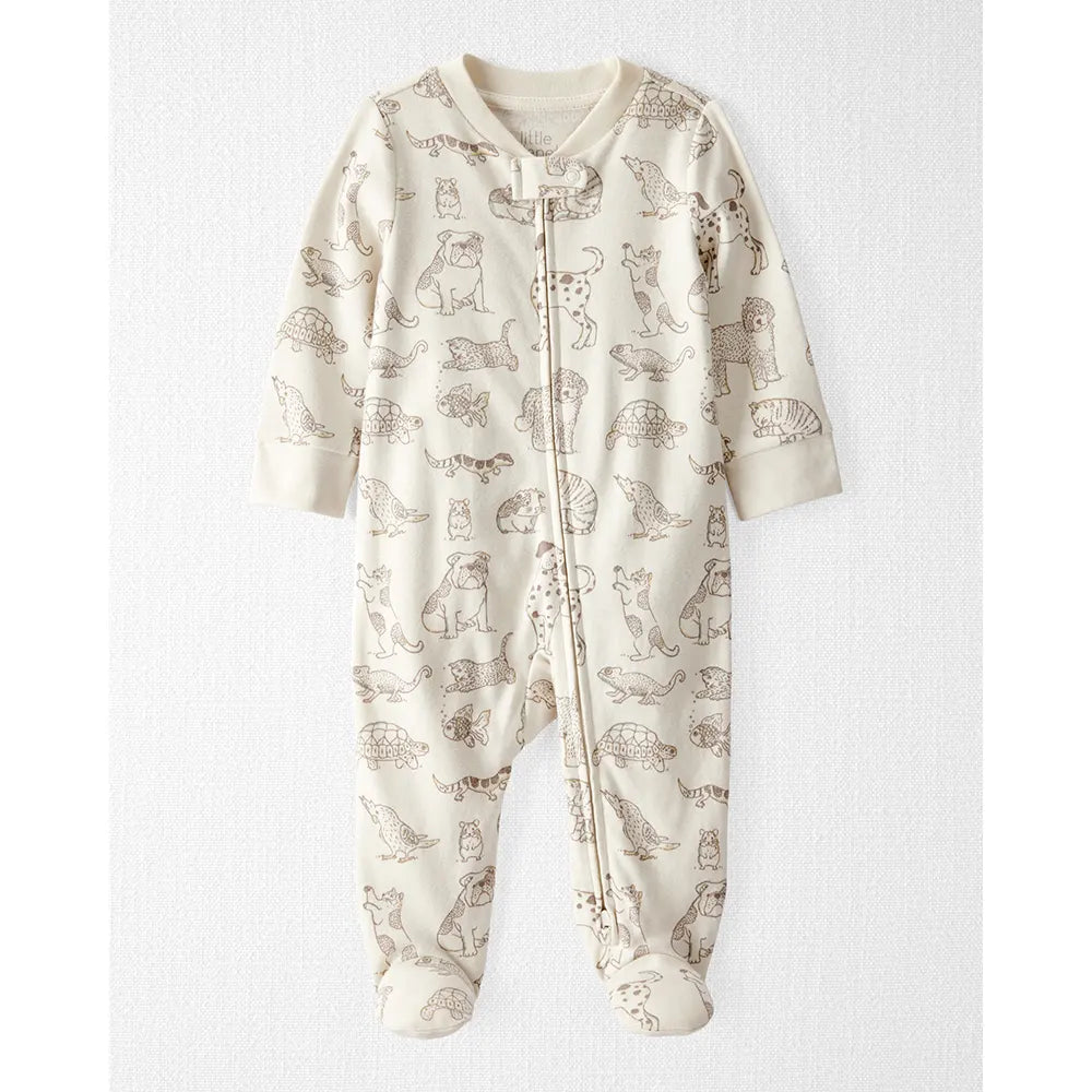 Pyjama dors-bien en coton bio - Imprimé animal