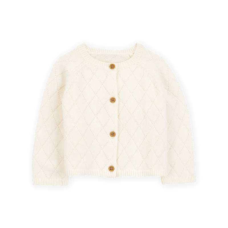 Carter's Baby Girl Cotton Button-Front Cardigan - Ivory
