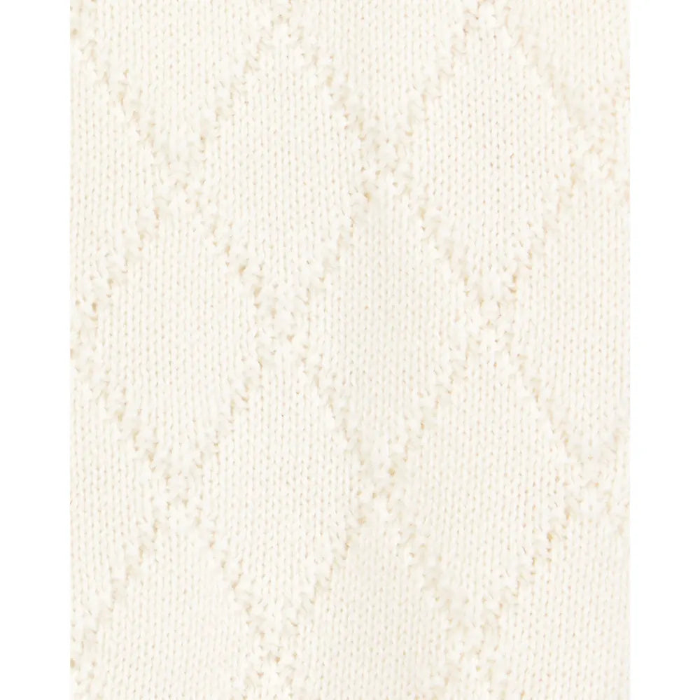 Cardigan Boutonné en Coton Bébé Fille Carter's - Ivoire