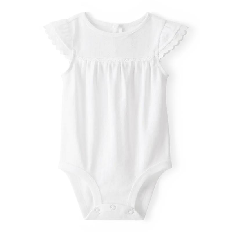 Body Pointelle à Manches Papillon Bébé Fille OshKosh - Blanc
