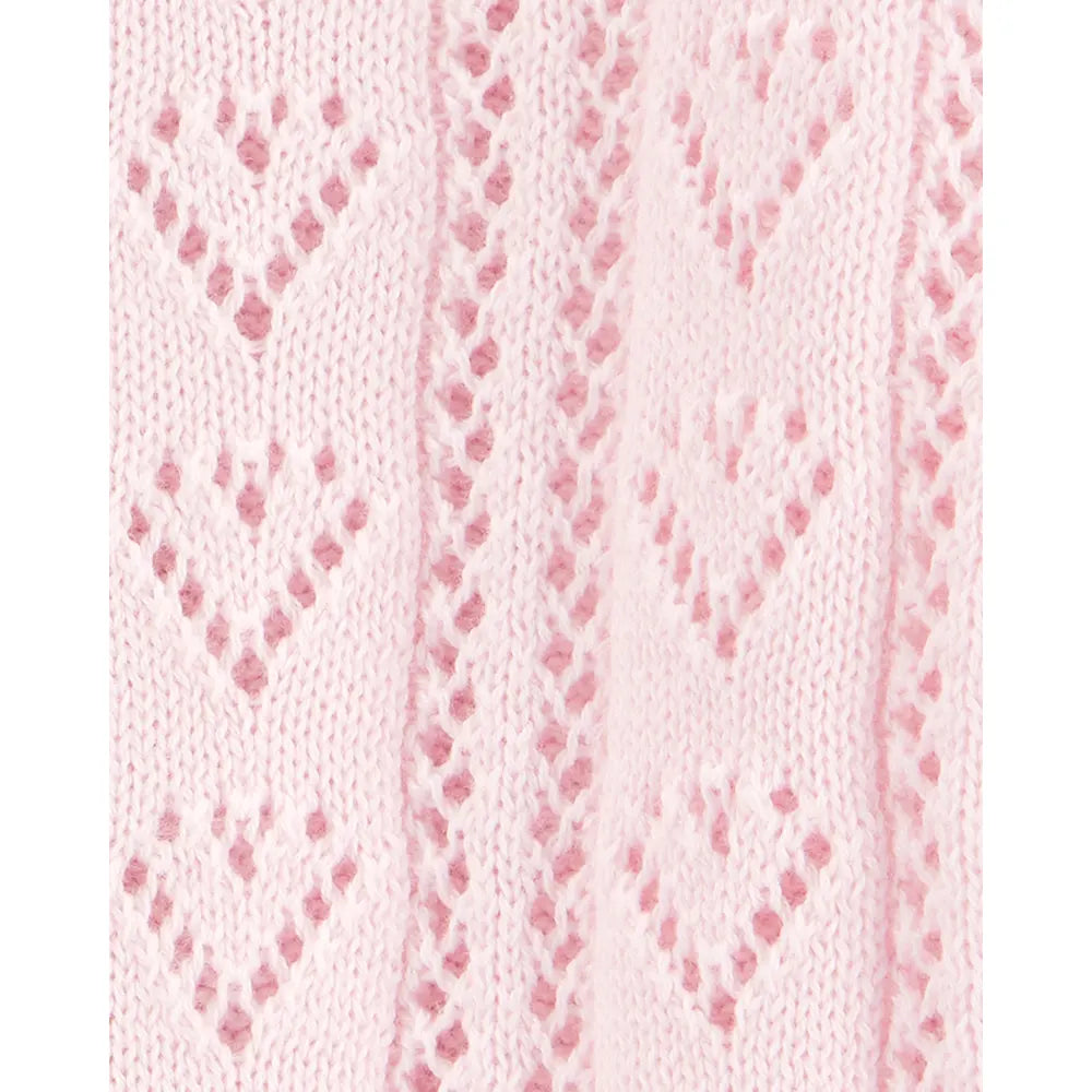 Cardigan en Tricot à Cœurs Bébé Fille OshKosh - Rose