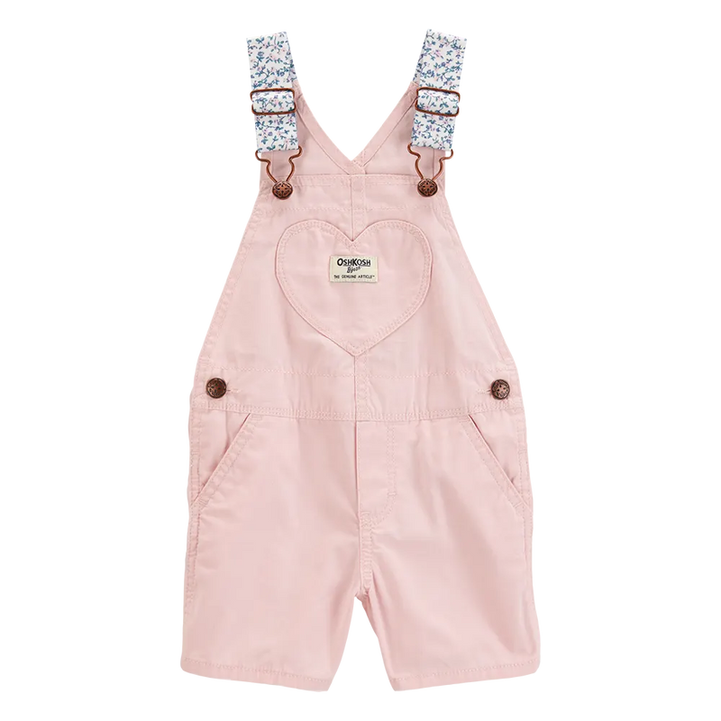 OshKosh Baby Girl's Heart Shortalls - Pink