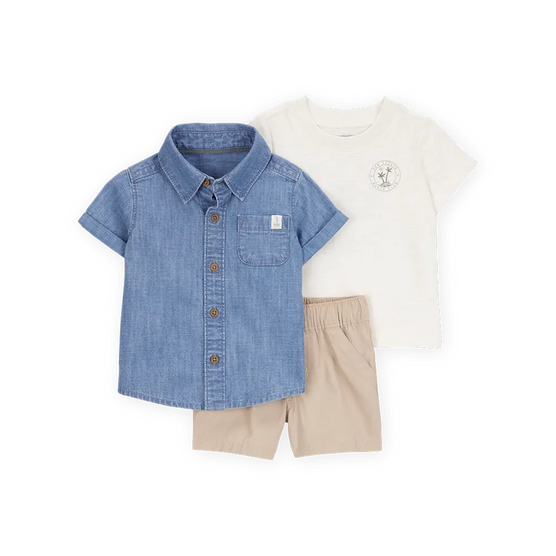 Conjunto de 3 piezas para bebé niño Carter's - Tropical