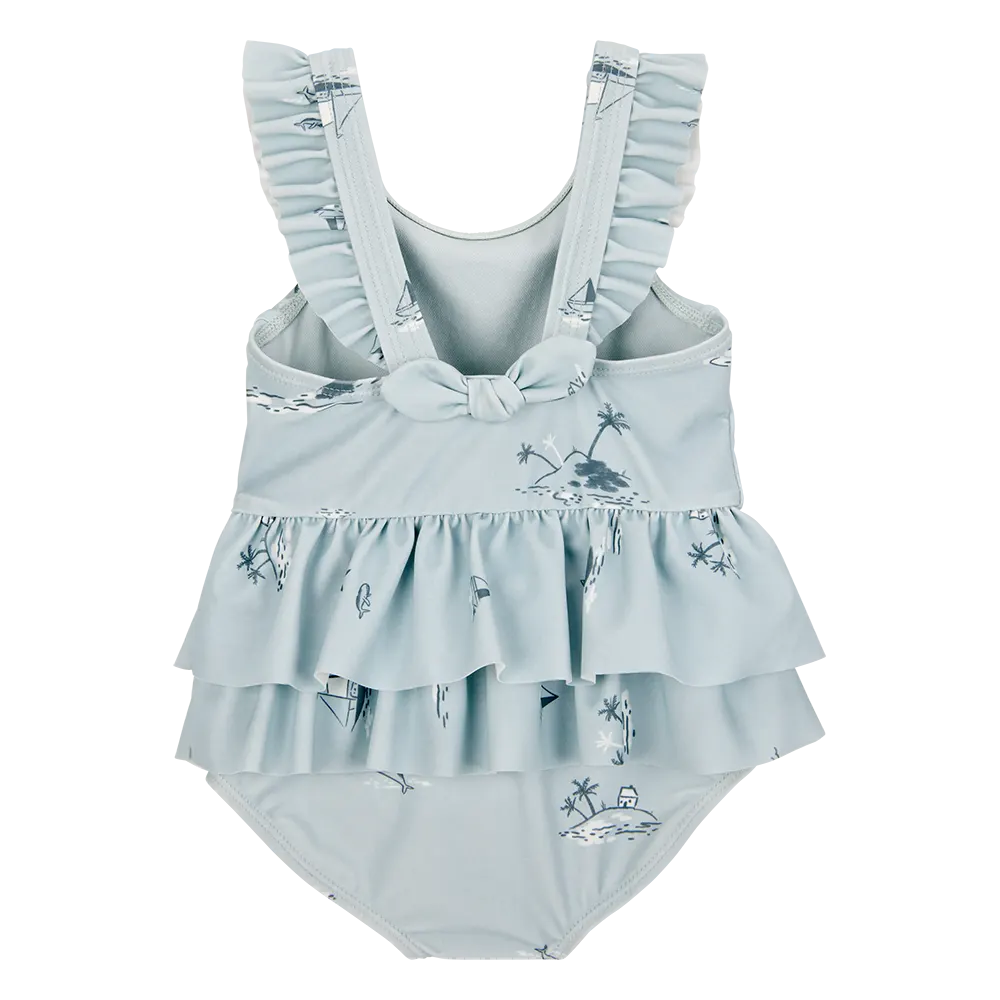 Ensemble maillot de bain et sortie de bain bébé fille