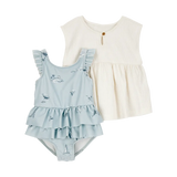 Ensemble maillot de bain et sortie de bain bébé fille