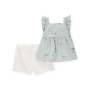 Ensemble débardeur et short imprimé bébé fille