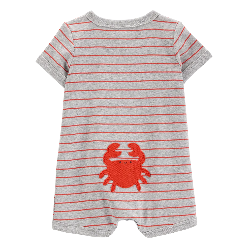 Barboteuse rayée crabe bébé garçon - Coton mélangé