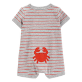 Barboteuse rayée crabe bébé garçon - Coton mélangé