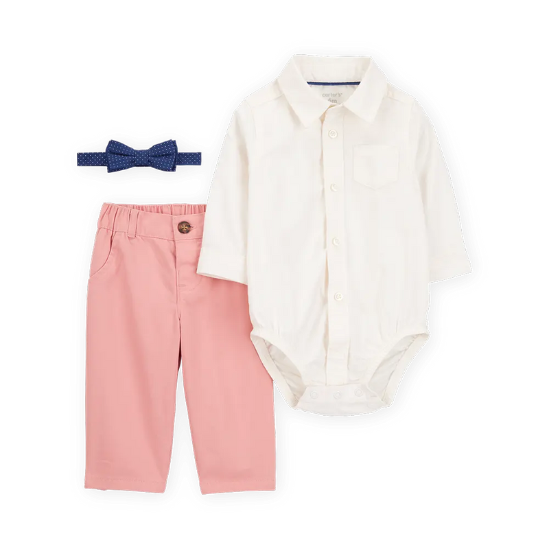 Conjunto de 3 piezas con pajarita para bebé niño Carter's