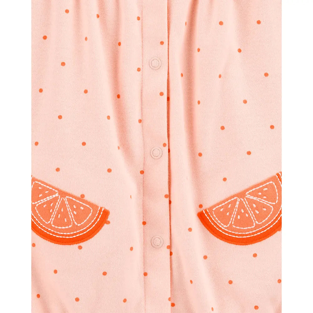 Barboteuse en Coton Bébé Fille Carter's - Orange