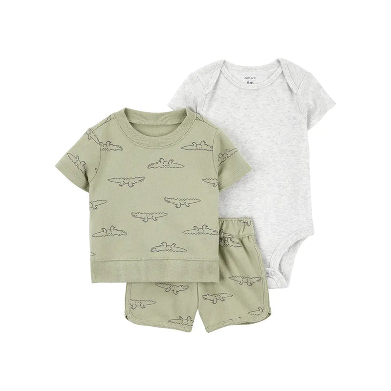 Ensemble 3 Pièces Bébé Garçon Carter's - Alligator
