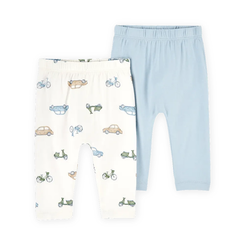 Lot de 2 Pantalons PurelySoft Bébé Garçon Carter's - Bleu & Ivoire
