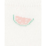Lot de 6 paires de chaussons fruits bébé fille