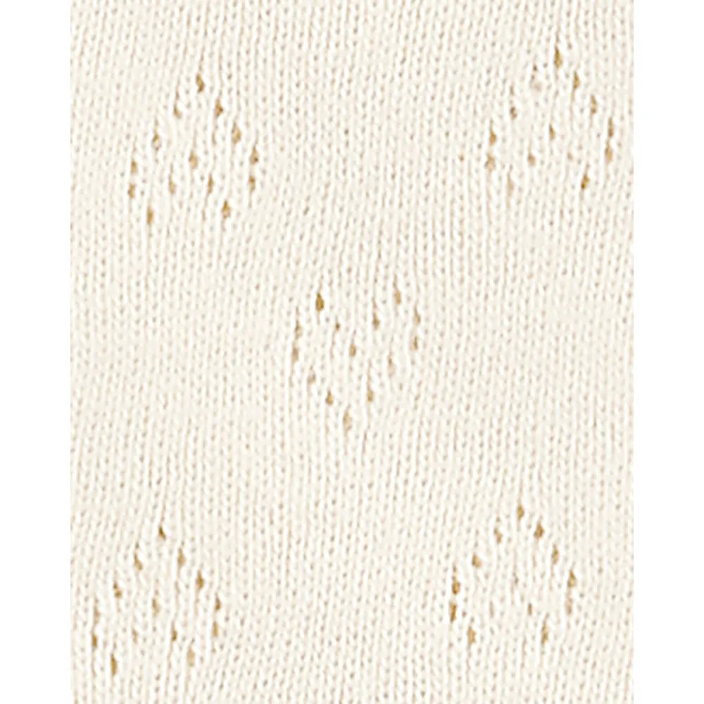 Ensemble 3 Pièces Bébé Fille Carter's - Crème Cœur en Pointelle