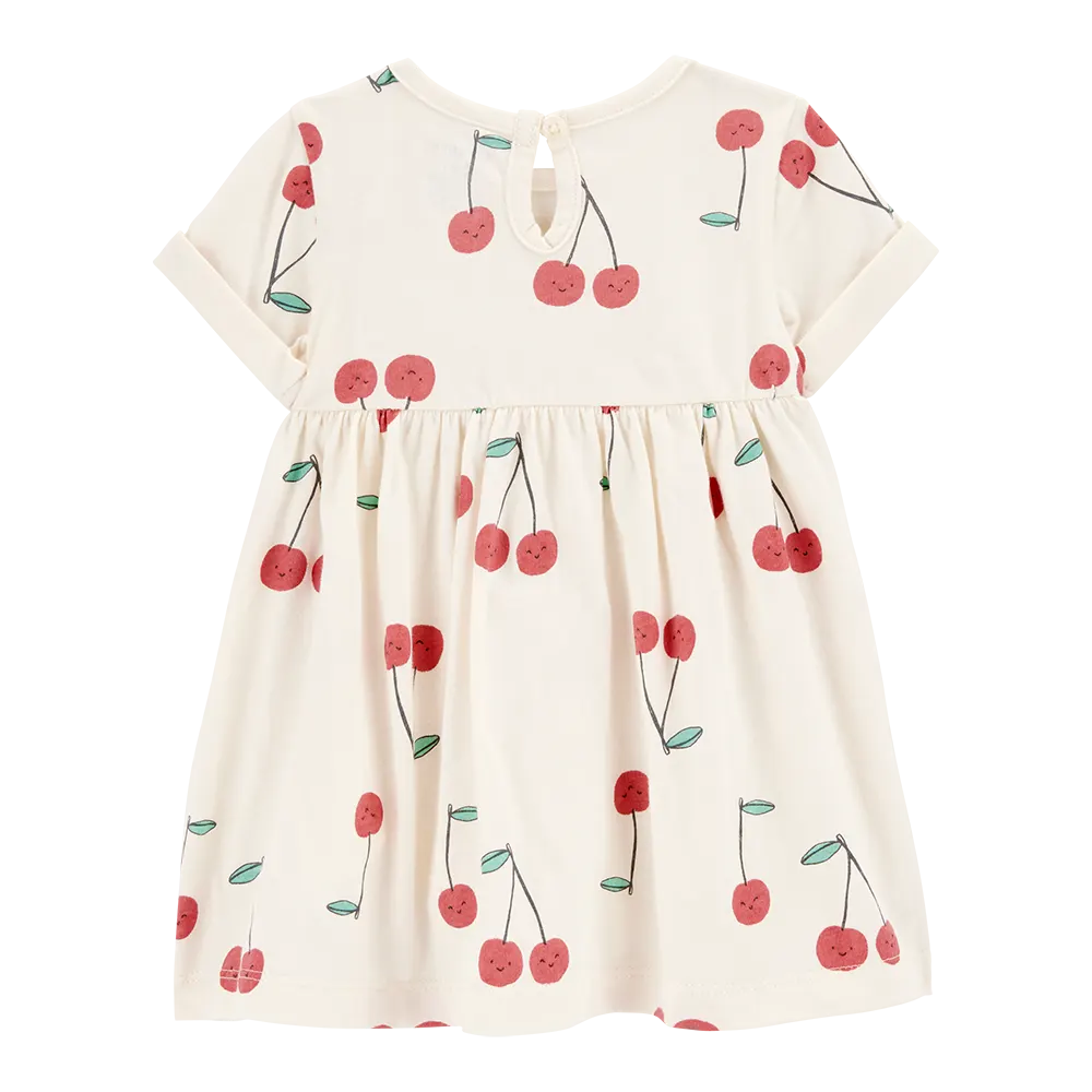 Lot 2 Pièces Robe Cerise & Barboteuse Rayée Bébé Fille Carter's